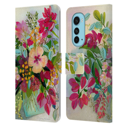 Suzanne Allard Floral Graphics Flamands Leather Book Wallet Case Cover For Motorola Edge (2022)