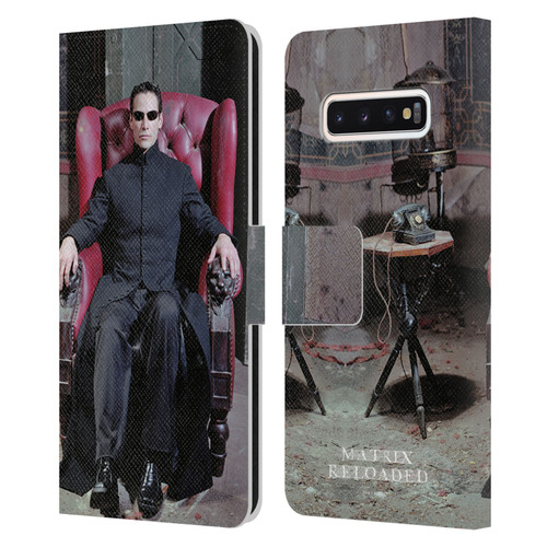 The Matrix Reloaded Key Art Neo 4 Leather Book Wallet Case Cover For Samsung Galaxy S10