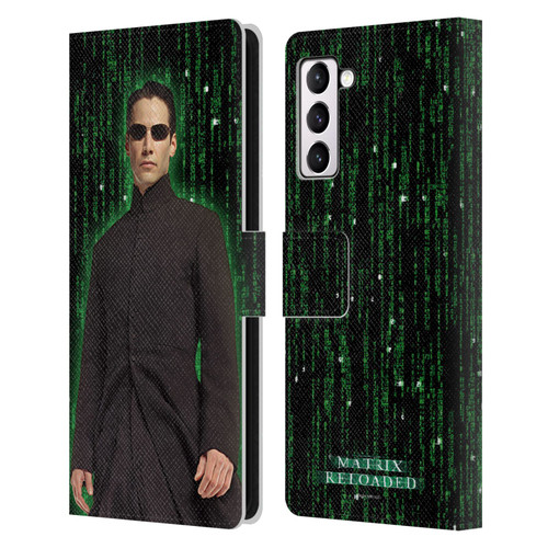 The Matrix Reloaded Key Art Neo 1 Leather Book Wallet Case Cover For Samsung Galaxy S21+ 5G