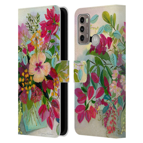 Suzanne Allard Floral Graphics Flamands Leather Book Wallet Case Cover For Motorola Moto G60 / Moto G40 Fusion
