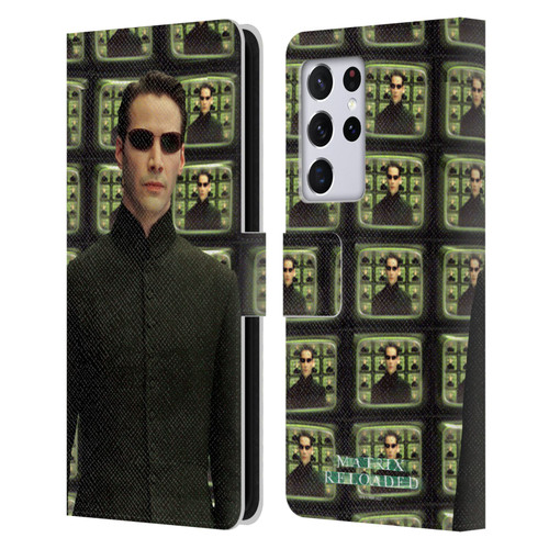 The Matrix Reloaded Key Art Neo 2 Leather Book Wallet Case Cover For Samsung Galaxy S21 Ultra 5G