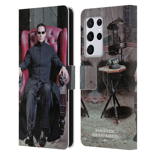 The Matrix Reloaded Key Art Neo 4 Leather Book Wallet Case Cover For Samsung Galaxy S21 Ultra 5G