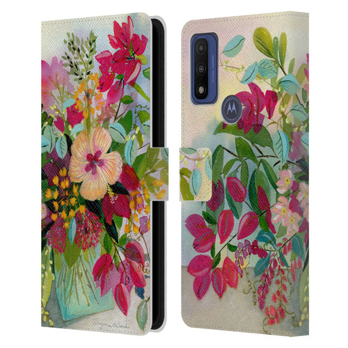 Suzanne Allard Floral Graphics Flamands Leather Book Wallet Case Cover For Motorola G Pure