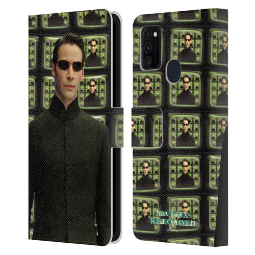 The Matrix Reloaded Key Art Neo 2 Leather Book Wallet Case Cover For Samsung Galaxy M30s (2019)/M21 (2020)
