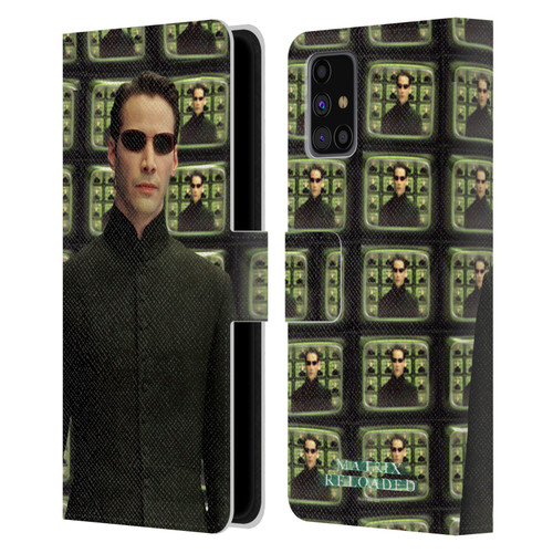 The Matrix Reloaded Key Art Neo 2 Leather Book Wallet Case Cover For Samsung Galaxy M31s (2020)