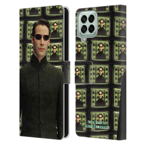 The Matrix Reloaded Key Art Neo 2 Leather Book Wallet Case Cover For Samsung Galaxy M33 (2022)
