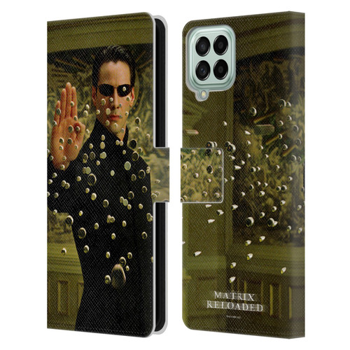 The Matrix Reloaded Key Art Neo 3 Leather Book Wallet Case Cover For Samsung Galaxy M53 (2022)