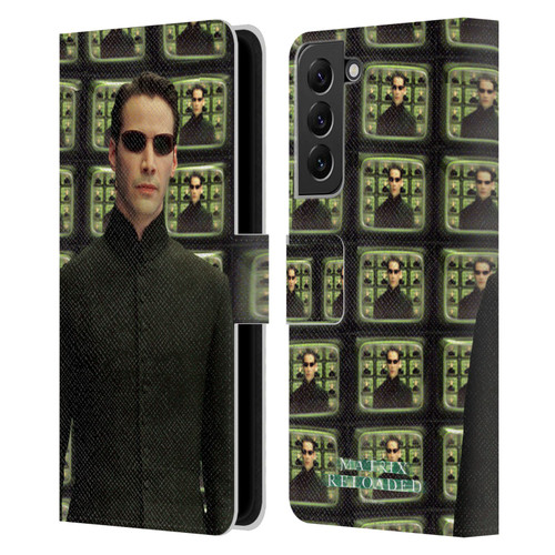 The Matrix Reloaded Key Art Neo 2 Leather Book Wallet Case Cover For Samsung Galaxy S22+ 5G