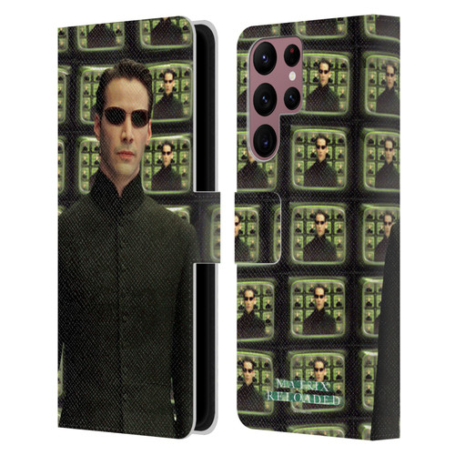 The Matrix Reloaded Key Art Neo 2 Leather Book Wallet Case Cover For Samsung Galaxy S22 Ultra 5G