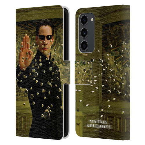 The Matrix Reloaded Key Art Neo 3 Leather Book Wallet Case Cover For Samsung Galaxy S23+ 5G