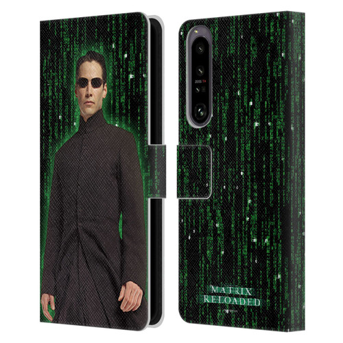The Matrix Reloaded Key Art Neo 1 Leather Book Wallet Case Cover For Sony Xperia 1 IV