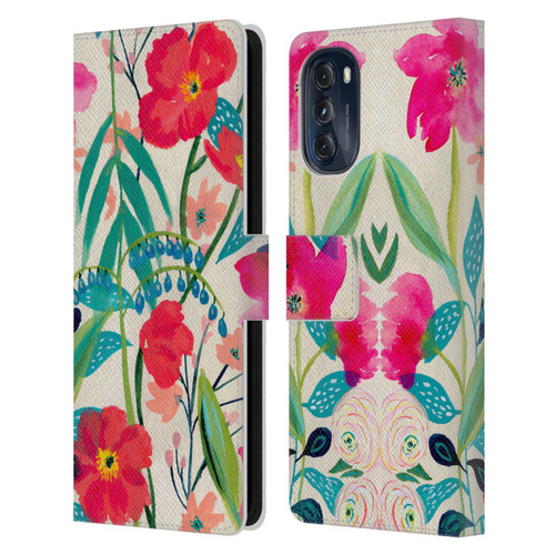 Suzanne Allard Floral Graphics Garden Party Leather Book Wallet Case Cover For Motorola Moto G (2022)