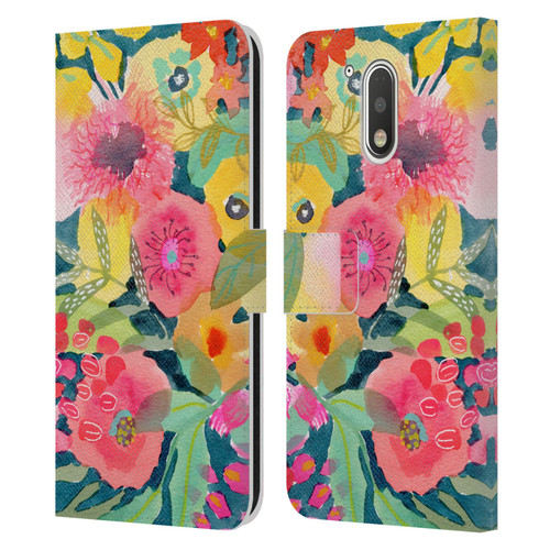 Suzanne Allard Floral Graphics Delightful Leather Book Wallet Case Cover For Motorola Moto G41