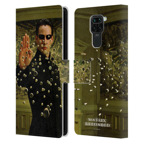 The Matrix Reloaded Key Art Neo 3 Leather Book Wallet Case Cover For Xiaomi Redmi Note 9 / Redmi 10X 4G