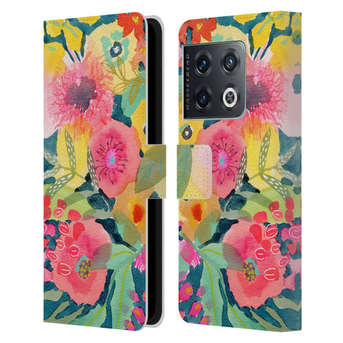 Suzanne Allard Floral Graphics Delightful Leather Book Wallet Case Cover For OnePlus 10 Pro