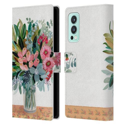 Suzanne Allard Floral Graphics Magnolia Surrender Leather Book Wallet Case Cover For OnePlus Nord 2 5G