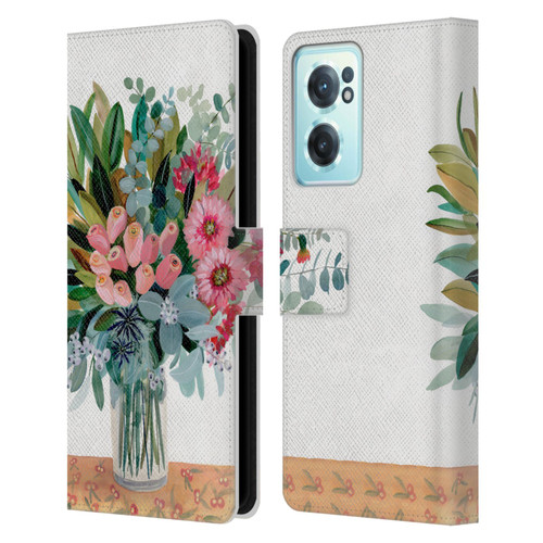 Suzanne Allard Floral Graphics Magnolia Surrender Leather Book Wallet Case Cover For OnePlus Nord CE 2 5G
