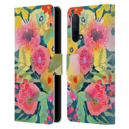 Suzanne Allard Floral Graphics Delightful Leather Book Wallet Case Cover For OnePlus Nord CE 5G