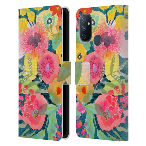 Suzanne Allard Floral Graphics Delightful Leather Book Wallet Case Cover For OnePlus Nord N100