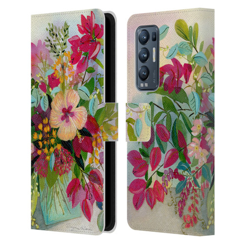 Suzanne Allard Floral Graphics Flamands Leather Book Wallet Case Cover For OPPO Find X3 Neo / Reno5 Pro+ 5G