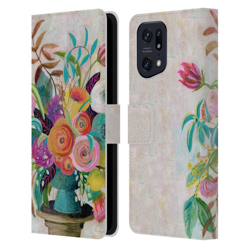 Suzanne Allard Floral Graphics Charleston Glory Leather Book Wallet Case Cover For OPPO Find X5