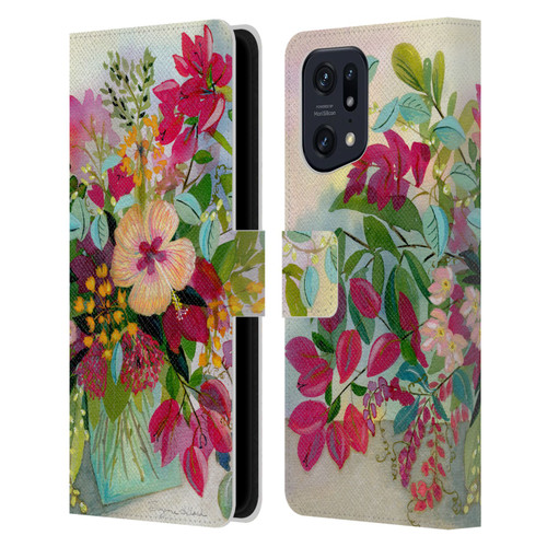 Suzanne Allard Floral Graphics Flamands Leather Book Wallet Case Cover For OPPO Find X5