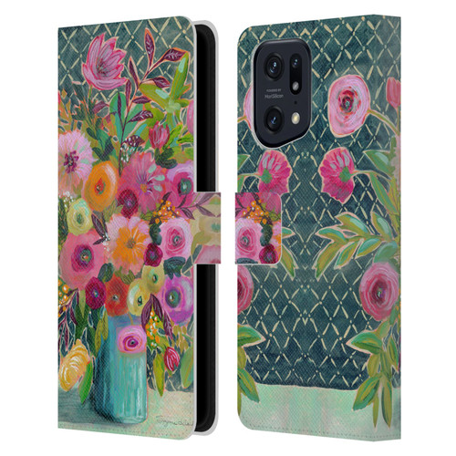 Suzanne Allard Floral Graphics Hope Springs Leather Book Wallet Case Cover For OPPO Find X5 Pro