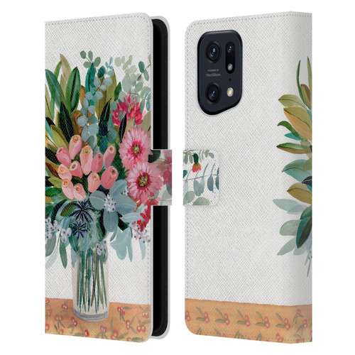 Suzanne Allard Floral Graphics Magnolia Surrender Leather Book Wallet Case Cover For OPPO Find X5 Pro