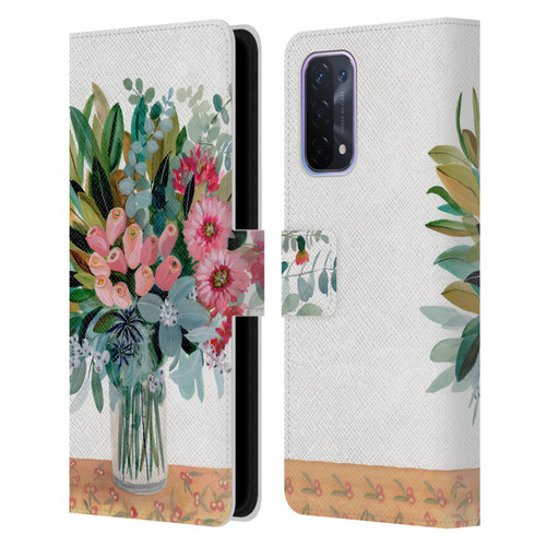 Suzanne Allard Floral Graphics Magnolia Surrender Leather Book Wallet Case Cover For OPPO A54 5G