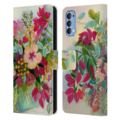 Suzanne Allard Floral Graphics Flamands Leather Book Wallet Case Cover For OPPO Reno 4 5G