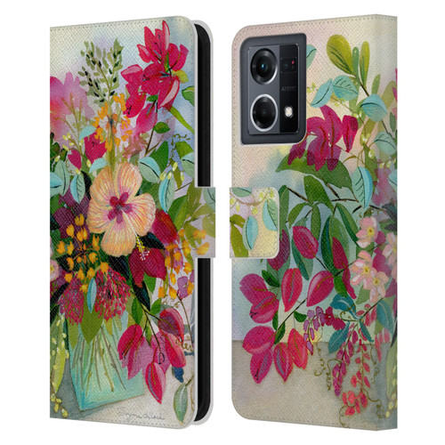 Suzanne Allard Floral Graphics Flamands Leather Book Wallet Case Cover For OPPO Reno8 4G