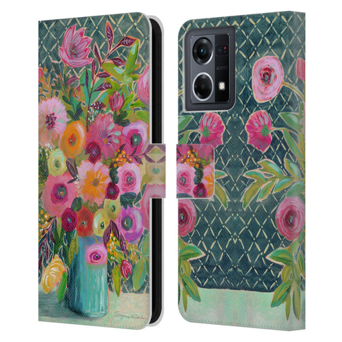 Suzanne Allard Floral Graphics Hope Springs Leather Book Wallet Case Cover For OPPO Reno8 4G