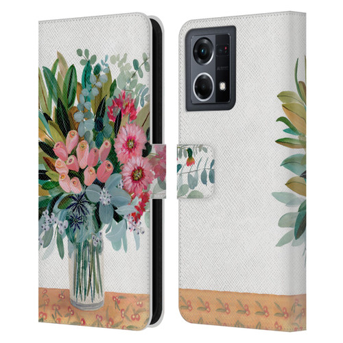 Suzanne Allard Floral Graphics Magnolia Surrender Leather Book Wallet Case Cover For OPPO Reno8 4G
