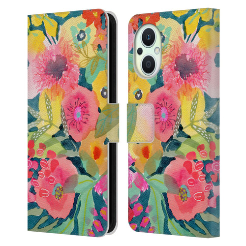 Suzanne Allard Floral Graphics Delightful Leather Book Wallet Case Cover For OPPO Reno8 Lite