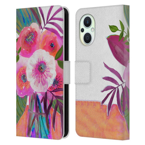 Suzanne Allard Floral Graphics Sunrise Bouquet Purples Leather Book Wallet Case Cover For OPPO Reno8 Lite