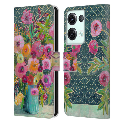 Suzanne Allard Floral Graphics Hope Springs Leather Book Wallet Case Cover For OPPO Reno8 Pro