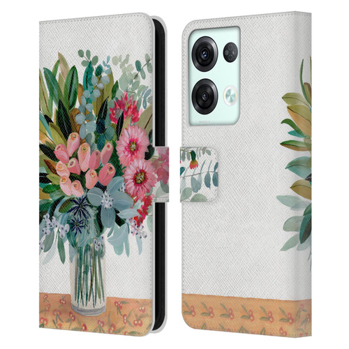 Suzanne Allard Floral Graphics Magnolia Surrender Leather Book Wallet Case Cover For OPPO Reno8 Pro