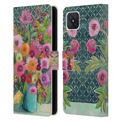 Suzanne Allard Floral Graphics Hope Springs Leather Book Wallet Case Cover For OPPO Reno4 Z 5G