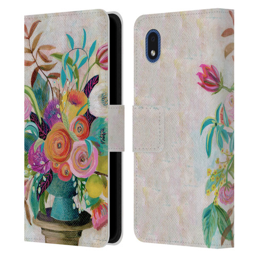 Suzanne Allard Floral Graphics Charleston Glory Leather Book Wallet Case Cover For Samsung Galaxy A01 Core (2020)