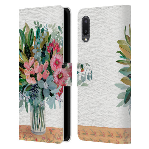 Suzanne Allard Floral Graphics Magnolia Surrender Leather Book Wallet Case Cover For Samsung Galaxy A02/M02 (2021)