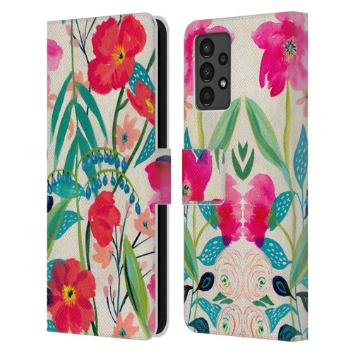 Suzanne Allard Floral Graphics Garden Party Leather Book Wallet Case Cover For Samsung Galaxy A13 (2022)