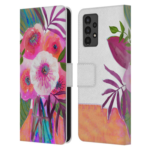 Suzanne Allard Floral Graphics Sunrise Bouquet Purples Leather Book Wallet Case Cover For Samsung Galaxy A13 (2022)