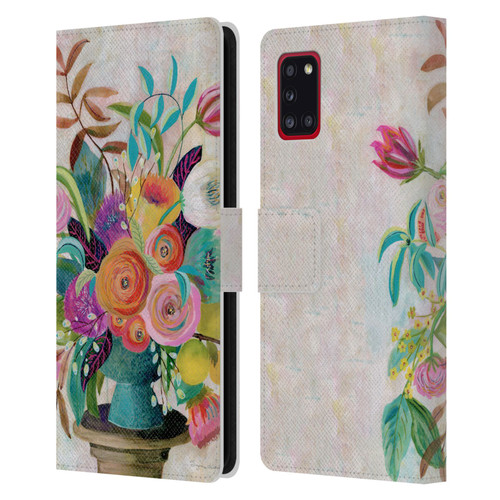 Suzanne Allard Floral Graphics Charleston Glory Leather Book Wallet Case Cover For Samsung Galaxy A31 (2020)