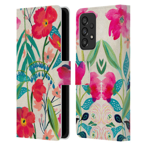 Suzanne Allard Floral Graphics Garden Party Leather Book Wallet Case Cover For Samsung Galaxy A33 5G (2022)
