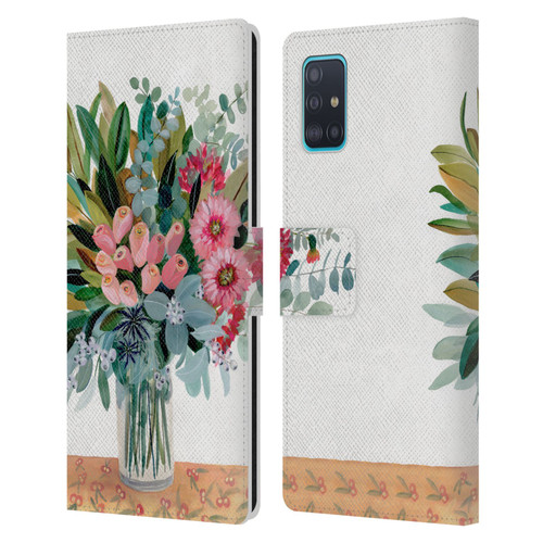 Suzanne Allard Floral Graphics Magnolia Surrender Leather Book Wallet Case Cover For Samsung Galaxy A51 (2019)