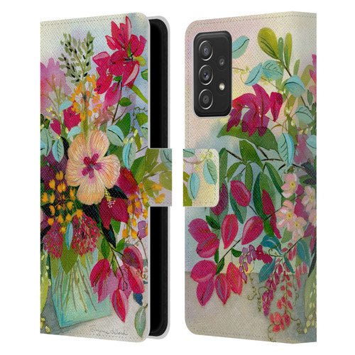 Suzanne Allard Floral Graphics Flamands Leather Book Wallet Case Cover For Samsung Galaxy A52 / A52s / 5G (2021)