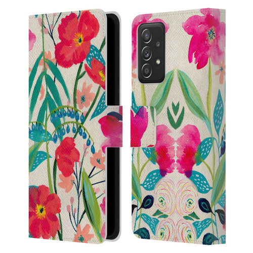 Suzanne Allard Floral Graphics Garden Party Leather Book Wallet Case Cover For Samsung Galaxy A52 / A52s / 5G (2021)