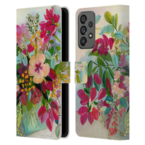 Suzanne Allard Floral Graphics Flamands Leather Book Wallet Case Cover For Samsung Galaxy A73 5G (2022)