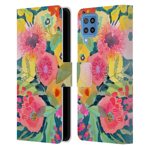 Suzanne Allard Floral Graphics Delightful Leather Book Wallet Case Cover For Samsung Galaxy F22 (2021)