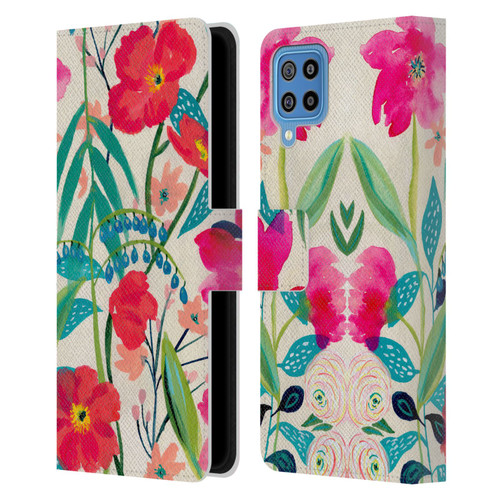 Suzanne Allard Floral Graphics Garden Party Leather Book Wallet Case Cover For Samsung Galaxy F22 (2021)